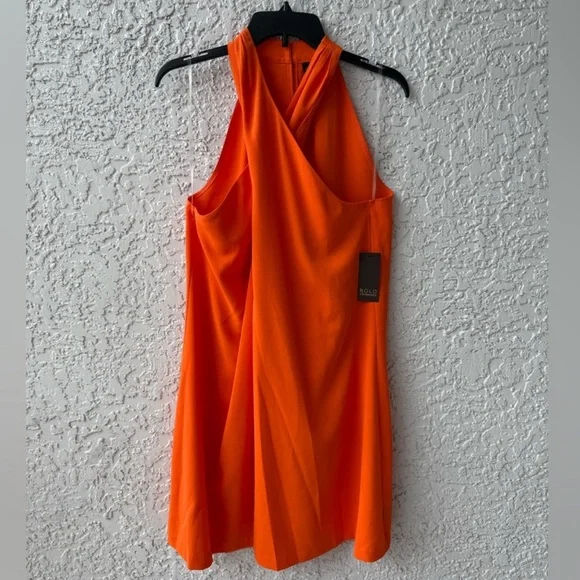 Bold Elements Women's Sleeveless Halter Cross Shift Dress Large - Picture 2 of 14